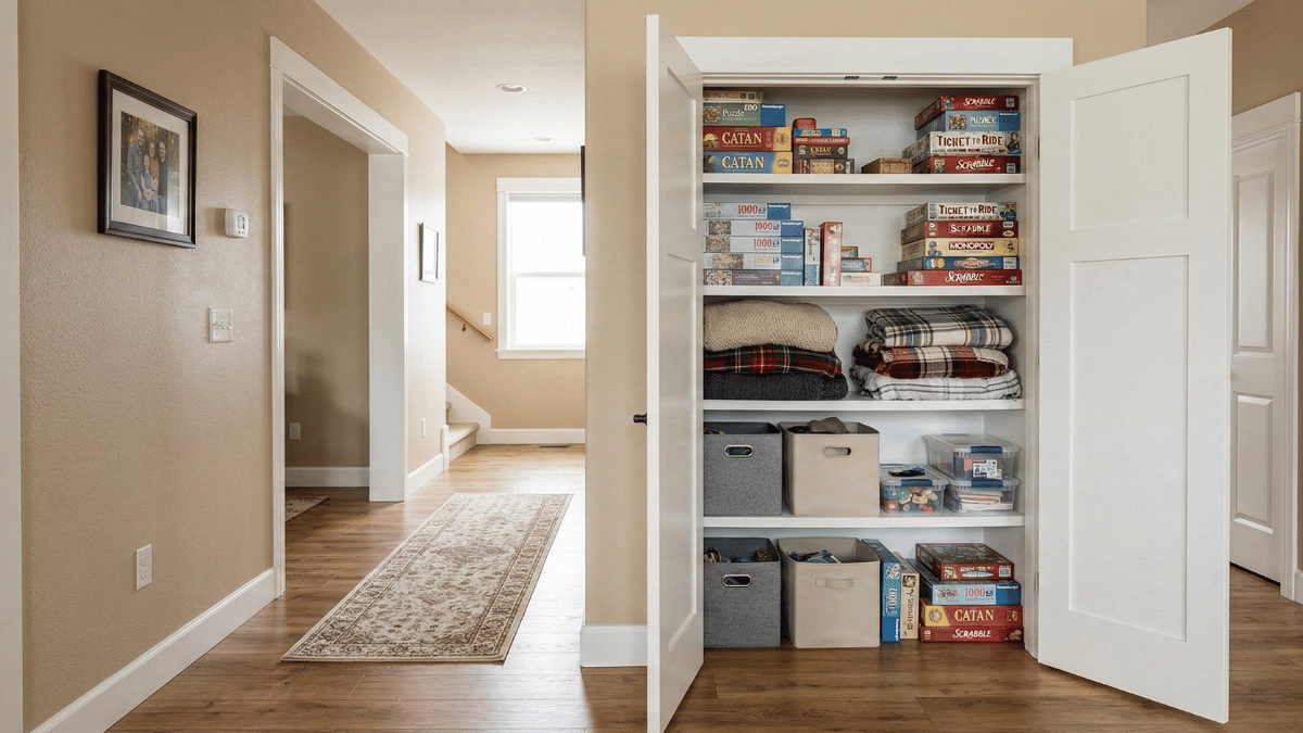 Custom Linen & Hall Closets Houston TX | SpaceManager